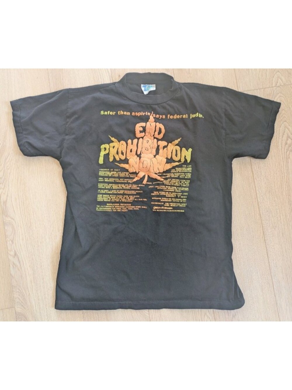 Vintage 1990s Cannabis Action Network Hemp Single Stitch T-Shirt Grateful Dead L